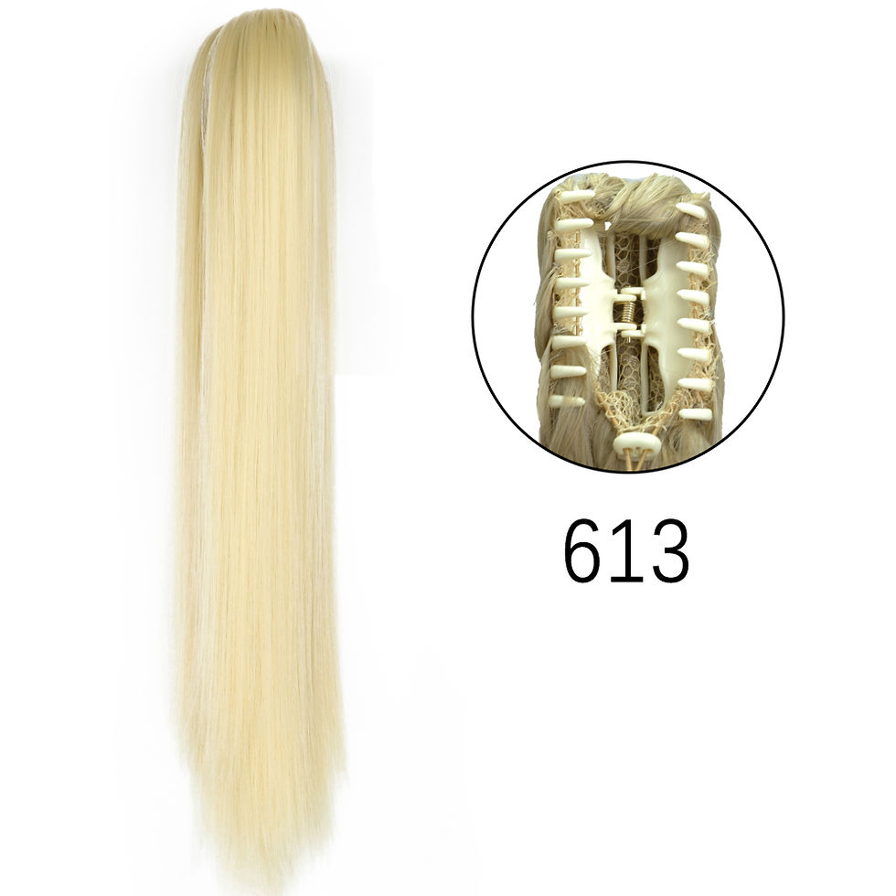 Thumbnail: Synthetische Lange Gerade Klaue Clip Auf Pferdeschwanz-haar Extensions 24Inch W