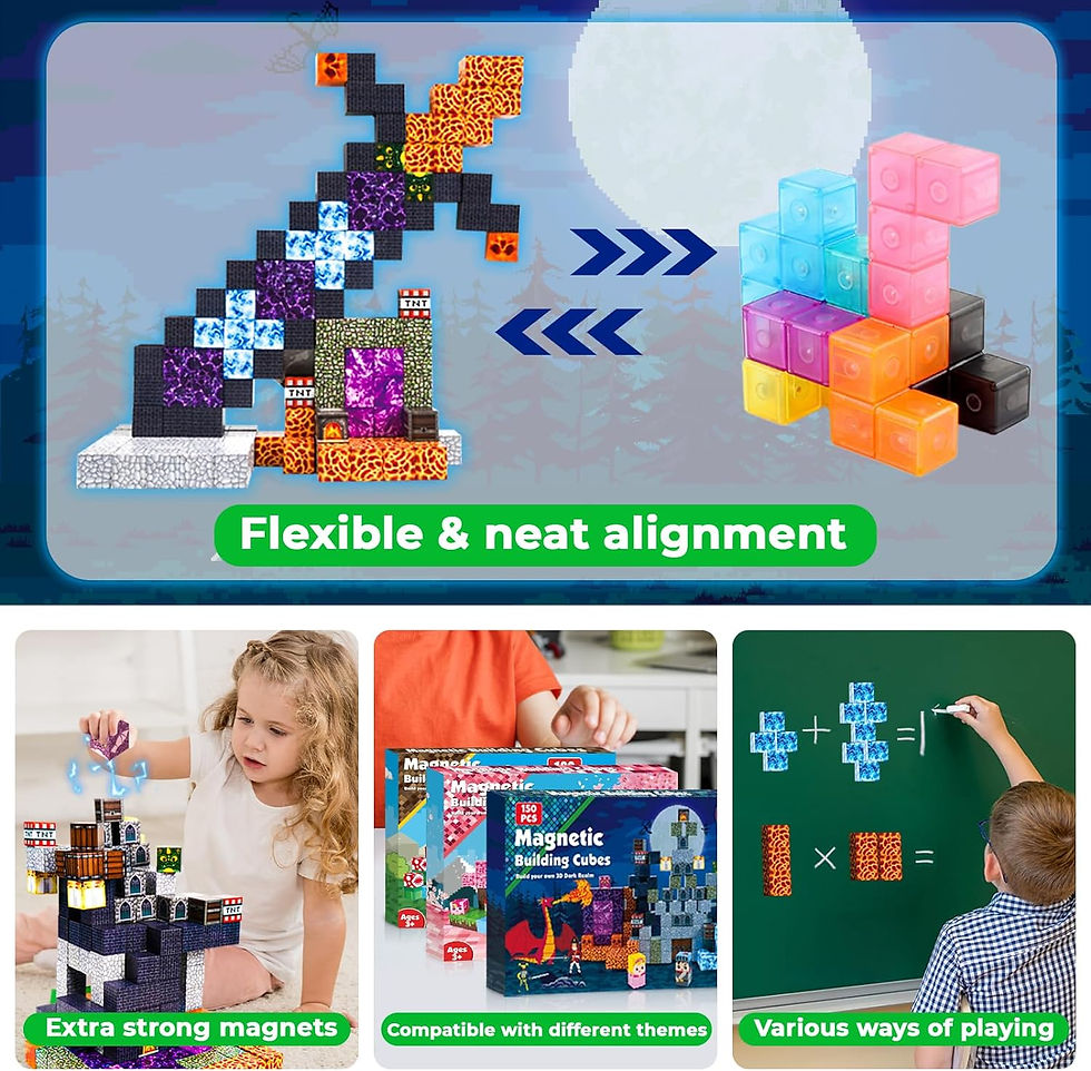 Miniaturbild: Magnetic Blocks - 150 PCS Build Magnet Dark Castle Sword Domain World - Magneti