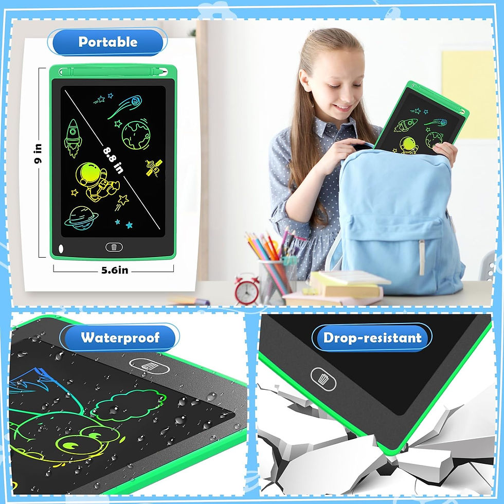 Thumbnail: 3 Pack LCD Writing Tablet for Kids, 8.5 Inch Colorful Doodle Board Drawing Tabl