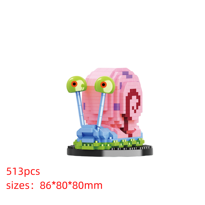 Thumbnail: SpongeBob SquarePants Cartoon Building Blocks Anime Figure Patrick Star Mr. Kra