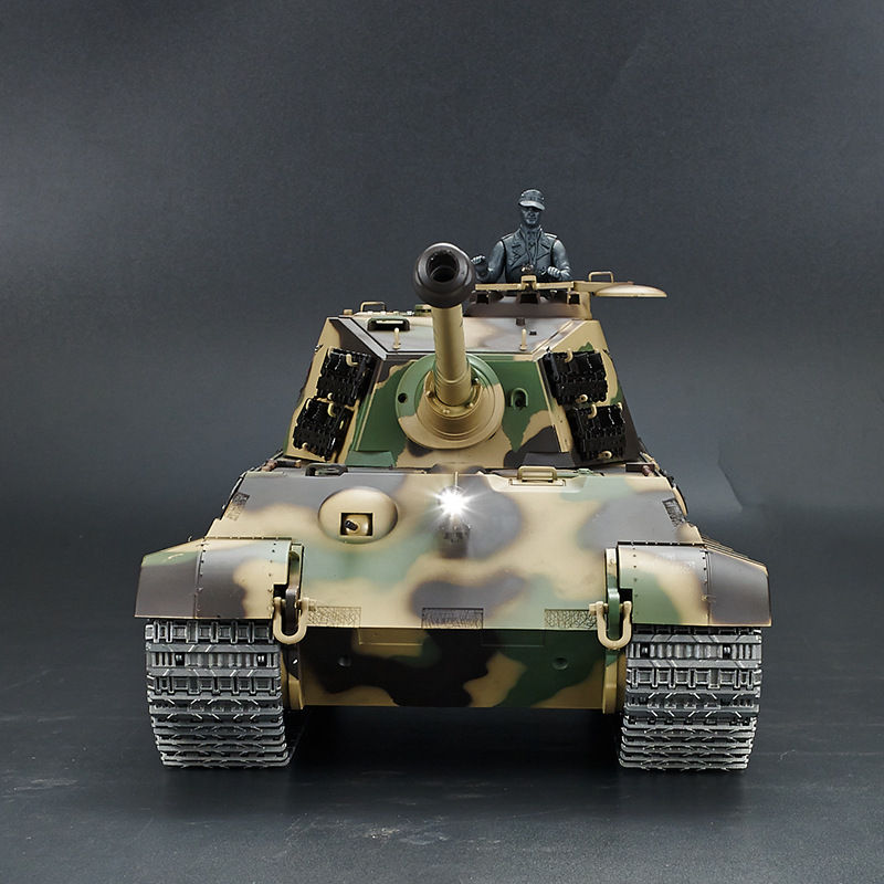 Thumbnail: Henglong 3888A Deutsch Tiger König Henschel Metall RC Heavy Tank Auto Projektil