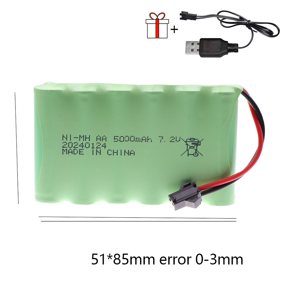 Thumbnail: 3,6 V/4,8 V/6V/7,2 V/9,6 V 5000mAh Ni-MH-Batterie für RC-Spielzeug Autos Tanks 