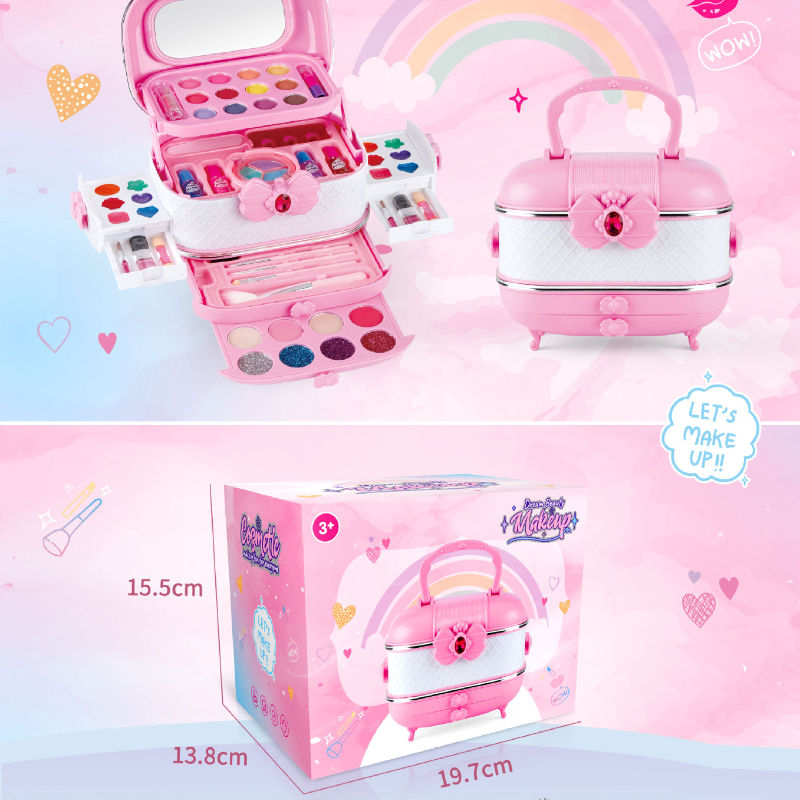 Thumbnail: Princess Cosmetic Toy Set Kids Makeup Kit for Girl  Beauty Set NonToxic Safe Bi
