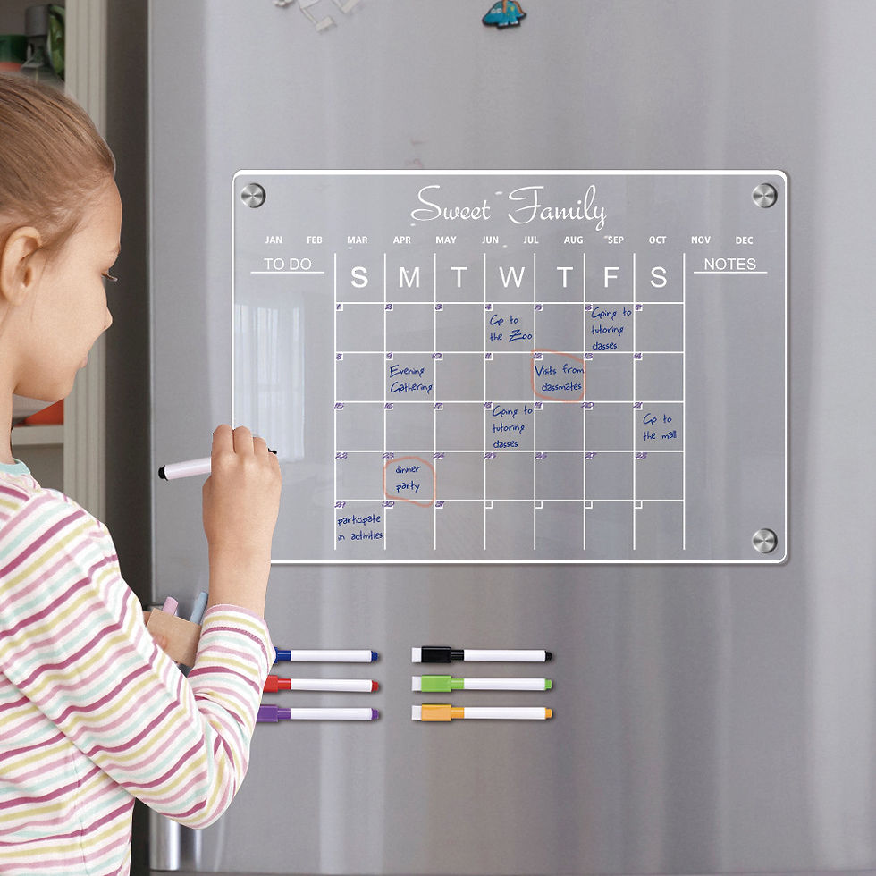 Miniaturbild: Klare Acryl magnetische Kalender tafel wieder verwendbare Trocken lösch karte m