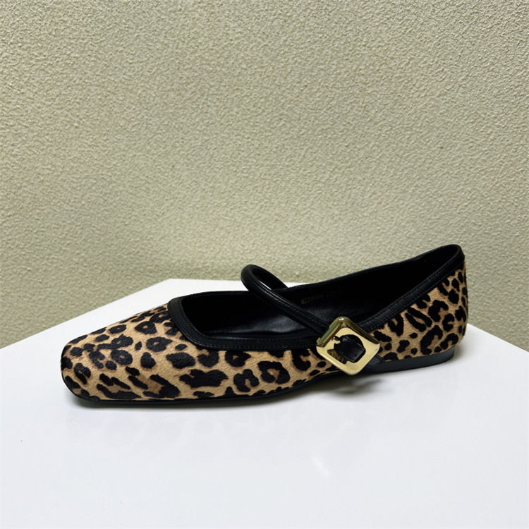 Thumbnail: 2024 neue Mode Damen flache Schuhe runde Zehen Leoparden muster Freizeit schuhe
