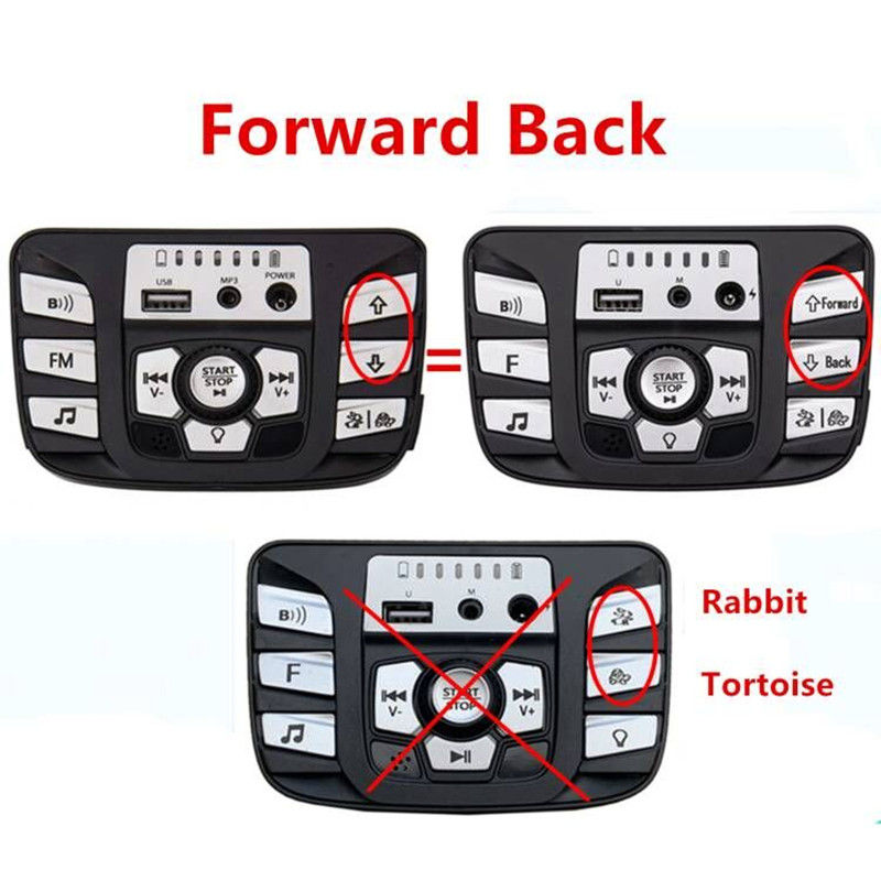 Thumbnail: Multi-functional player child riding electric car controller 12V 24V, baby stro