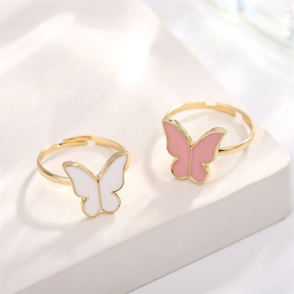 Miniaturbild: 4 Styles Enamel Colorful Butterfly Pendant Necklace for Women Girls Wedding Par