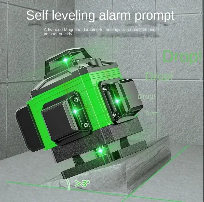Thumbnail: Hochpräzises 3000 ° selbst nivellieren des Laser-Level-Instrument mit mAh Batte