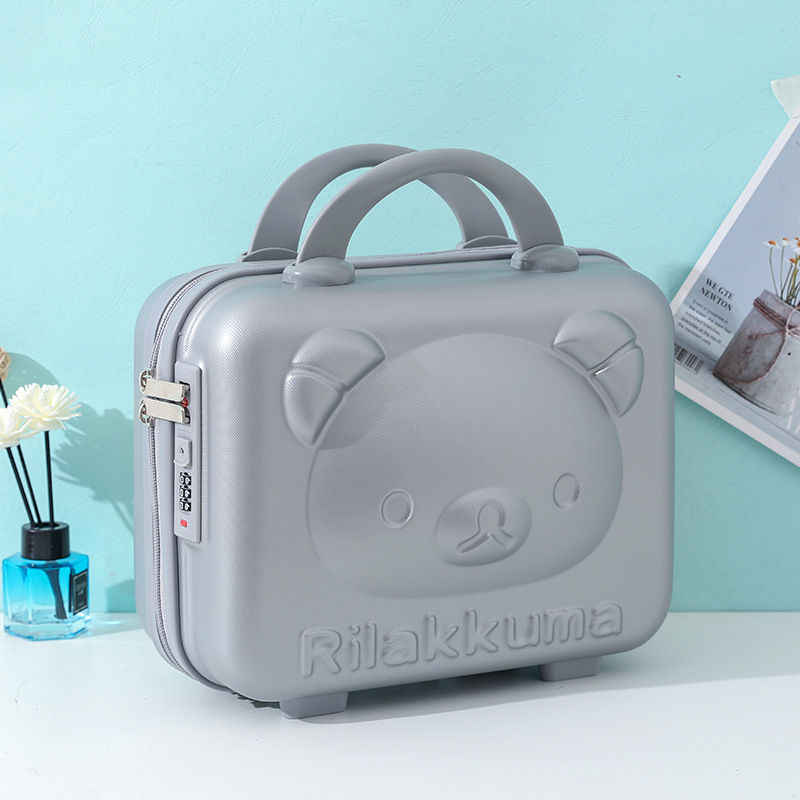 Thumbnail: Kinder tragbare Koffer Mini Make-up Box kleine Cartoon Bär Reise geschenk Fraue