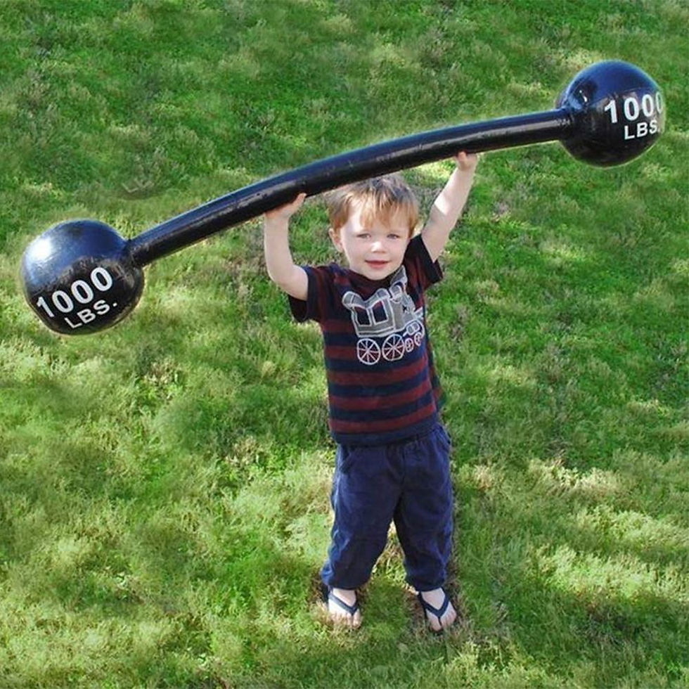 Thumbnail: Creativity Inflatable PVC Party Event Game Props Decoration Inflatable Barbell 