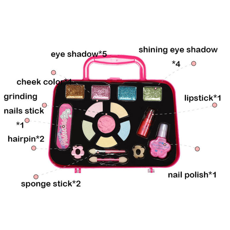 Thumbnail: Girl Pretend Play Toy Set Beauty Makeup Cosmetic Bag Handbag Kids Party Toy Mak