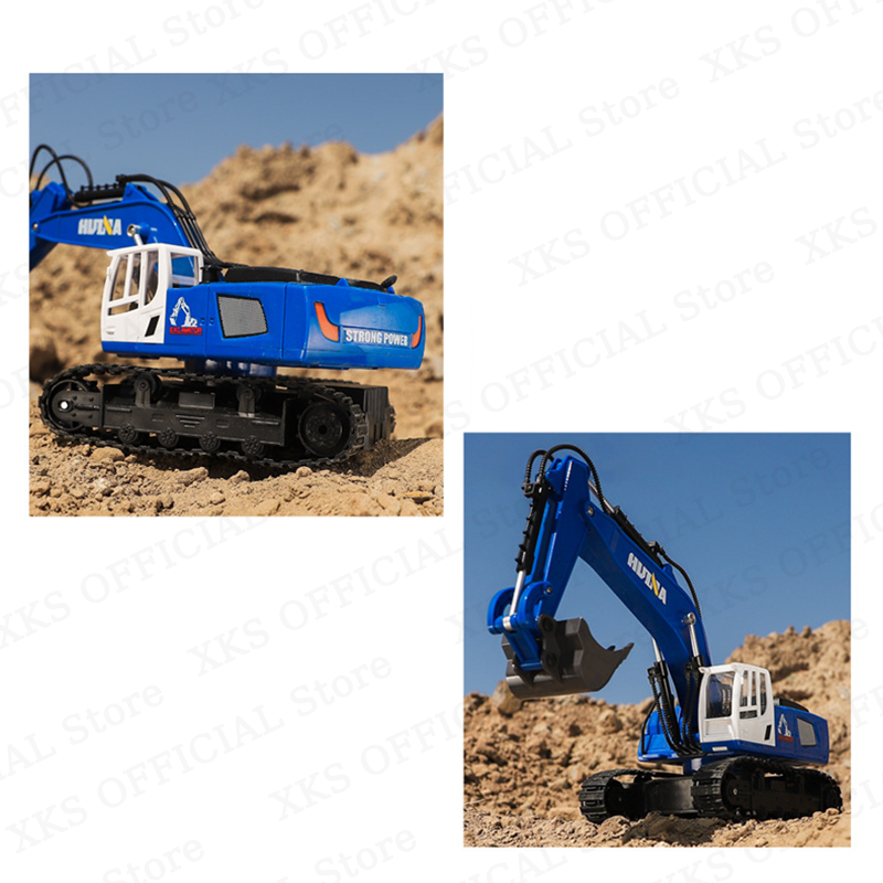 Thumbnail: Huina 2,4 rc Bagger 11 Kanal g Fernbedienung LED Licht bagger Engineering Fahrz