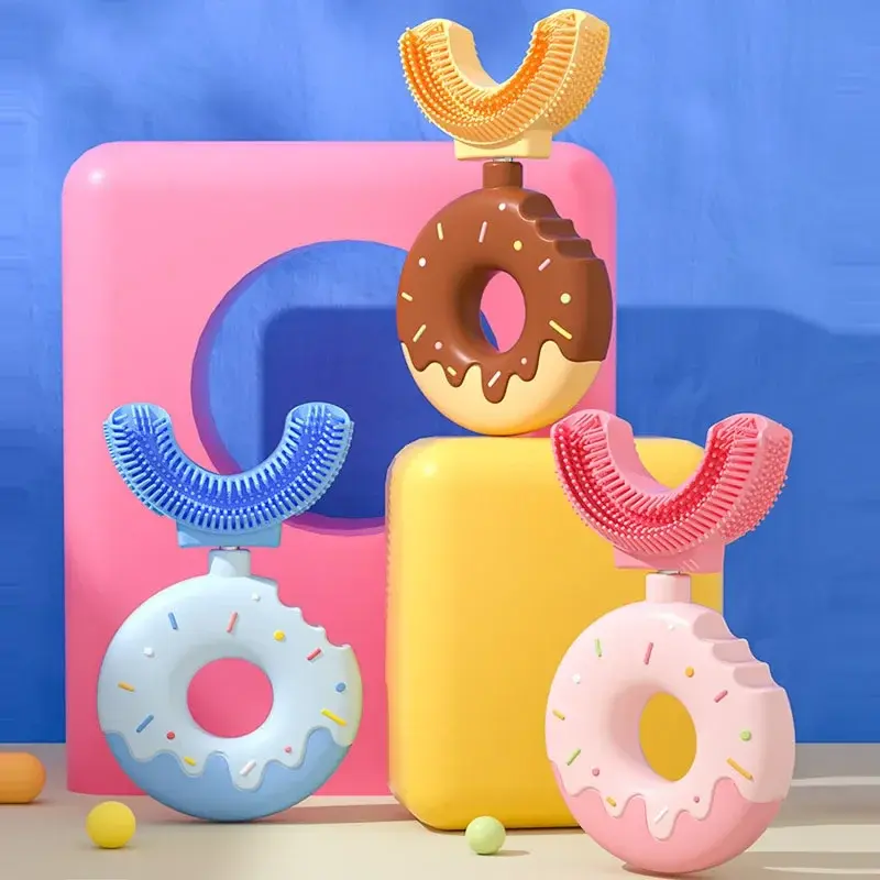Thumbnail: Baby Zahnbürste Handbuch Kinder Zähne Mundpflege saubere Bürste Grad U-förmige 