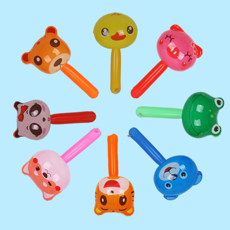 Miniaturbild: 5Pcs New Inflatable Cartoon Cute Animal Head Stick Toys Kids Creative Fun Anima