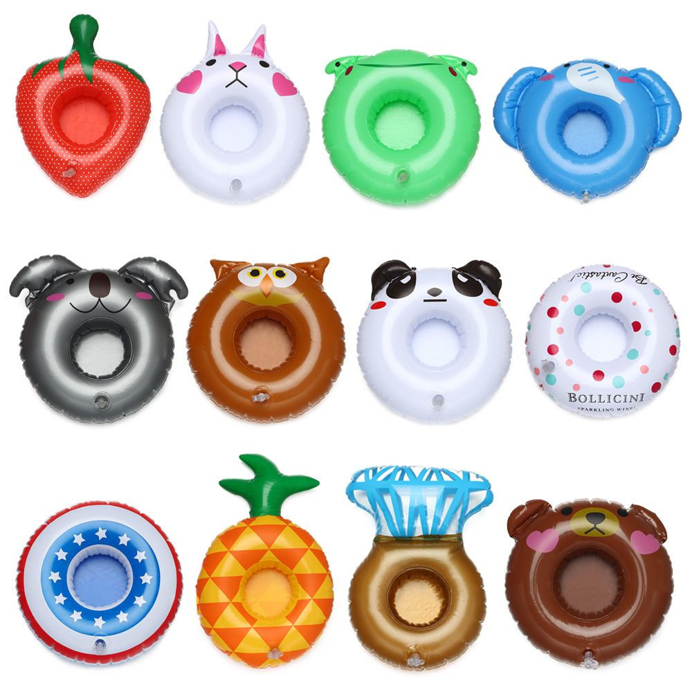 1PC Inflatable Float Cup Pad Swimming Pool Drink Cup Stand Holder Cute Drink Po