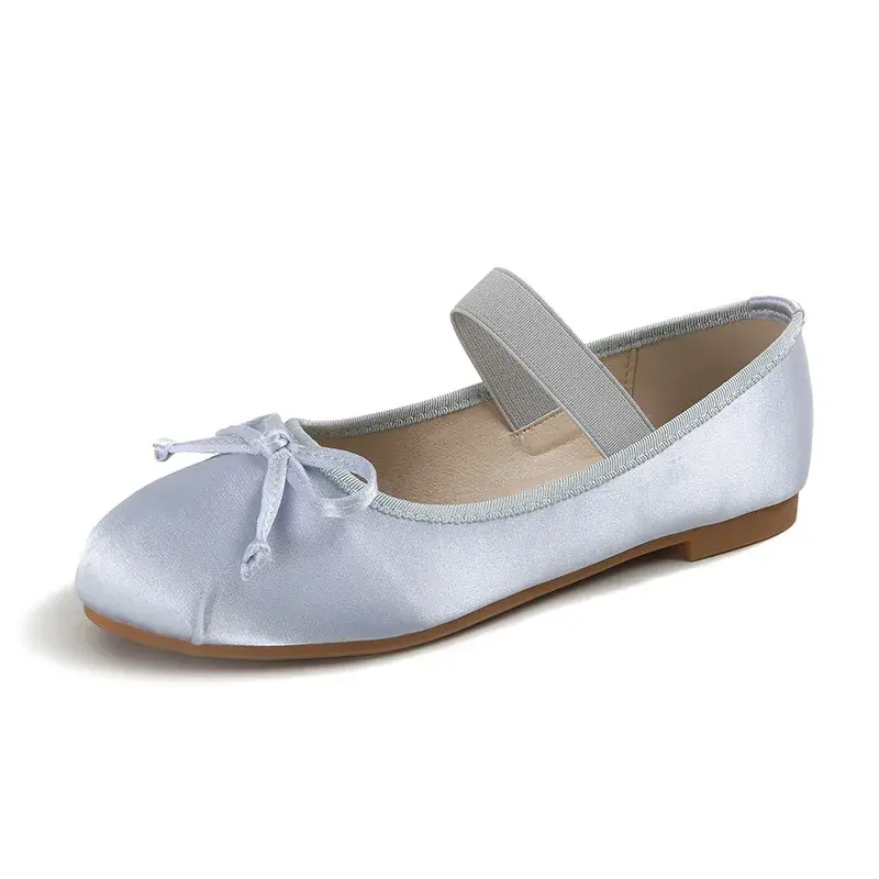Miniaturbild: Ballerinas Damenschuhe 43 Mary Jane Schuhe Round Toe Damen schuh Bogen Seiden s
