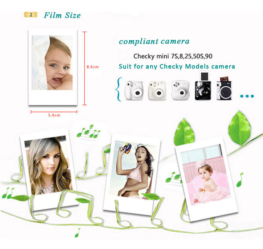Thumbnail: Original Fujifilm Instax mini Film Instant Heart Sketch photo paper for Mini 11