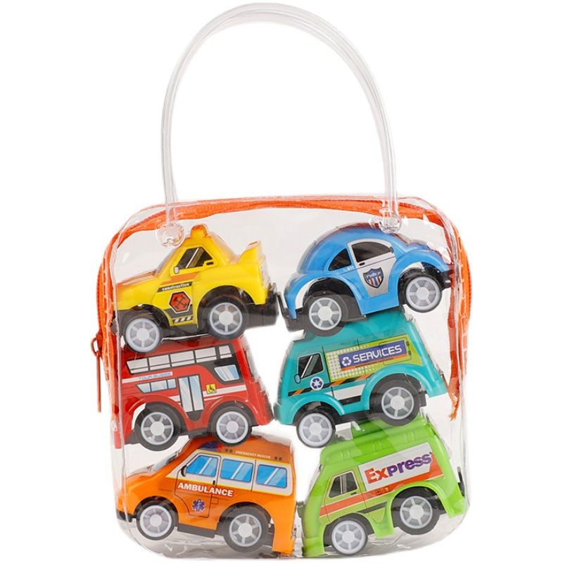 Thumbnail: 6pcs Mini Trägheit zurückziehen Engineering Auto Set Kind Kinder Cartoon Spielz