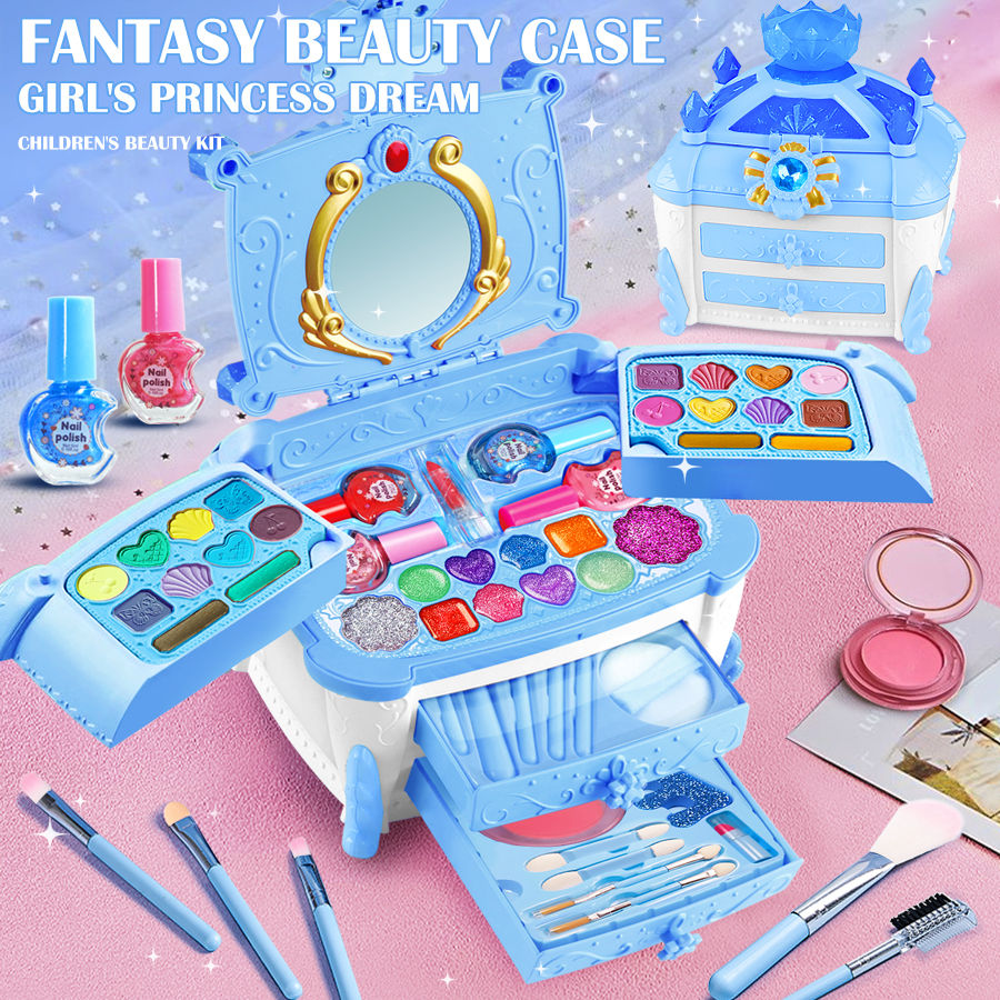 Thumbnail: Kids Makeup Kit for Girls, Kids Play Real Washable Makeup Kit Cosmetics Toys Gi
