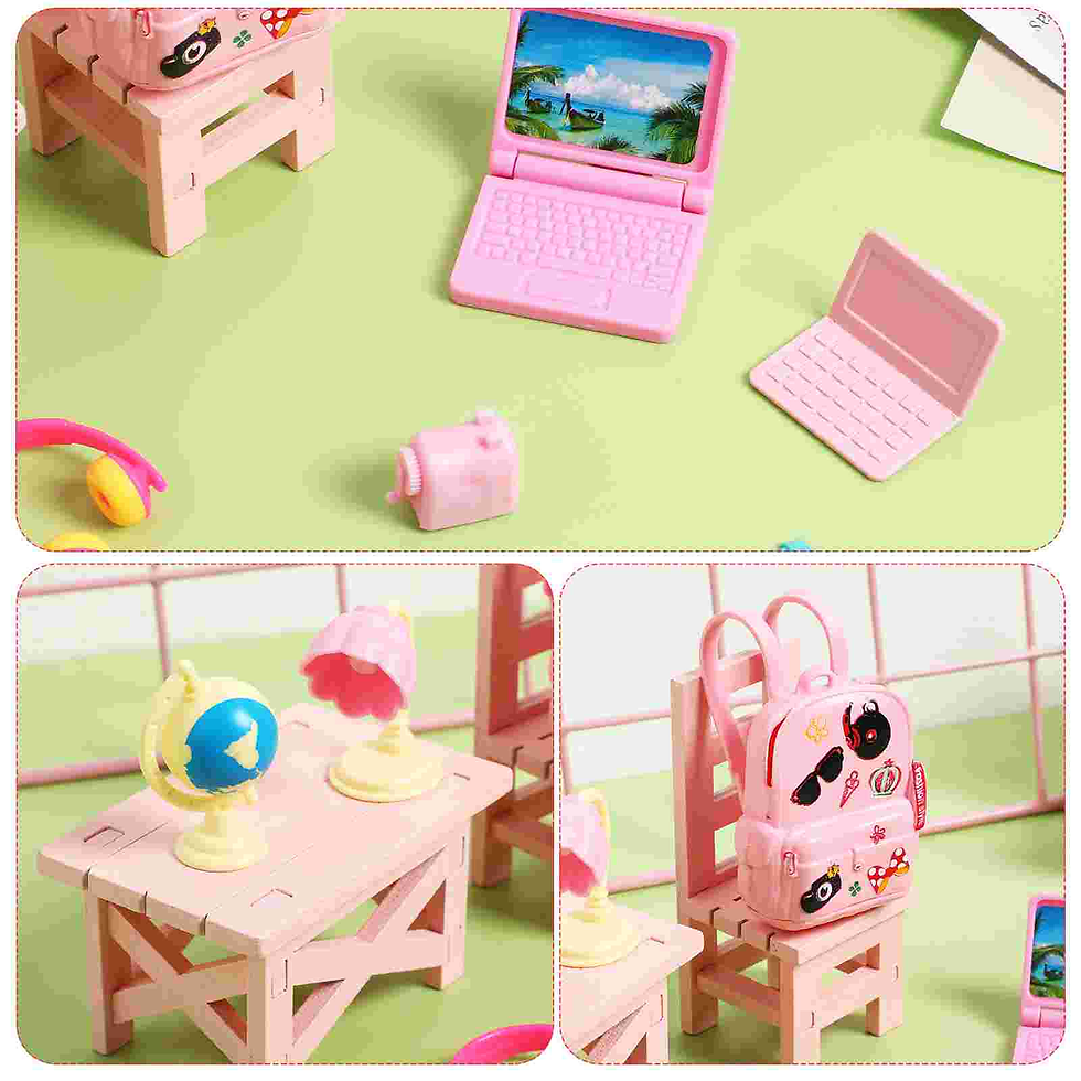 Miniaturbild: Plastic Stationery Accessories Miniature School Supplies Backpacks For Dolls Co