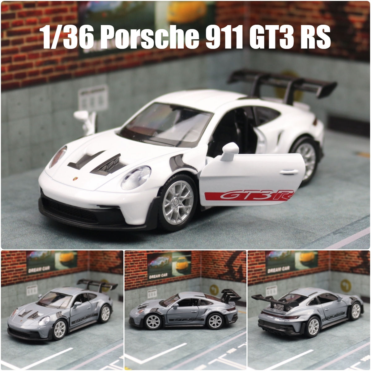 1/36 porsche gt3 rs spielzeug auto modell für kinder rmz stadt miniatur rennen 