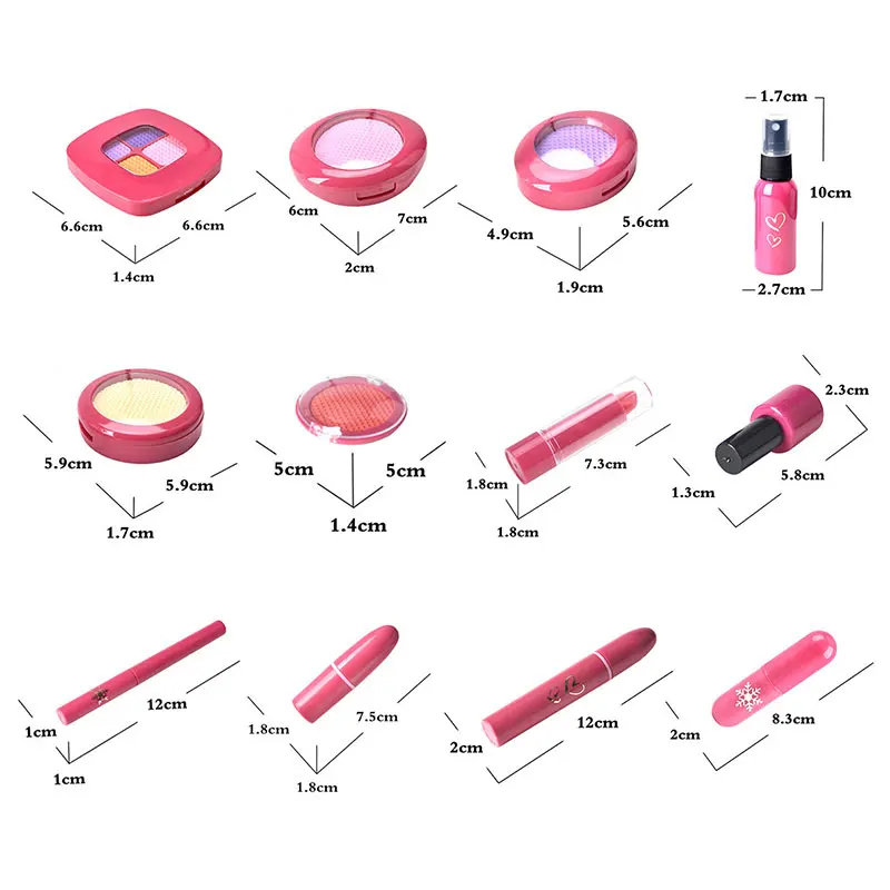 Thumbnail: Kinder tun so, als würden sie Make-up-Spiel spielen. Mädchen Simulation Lippens