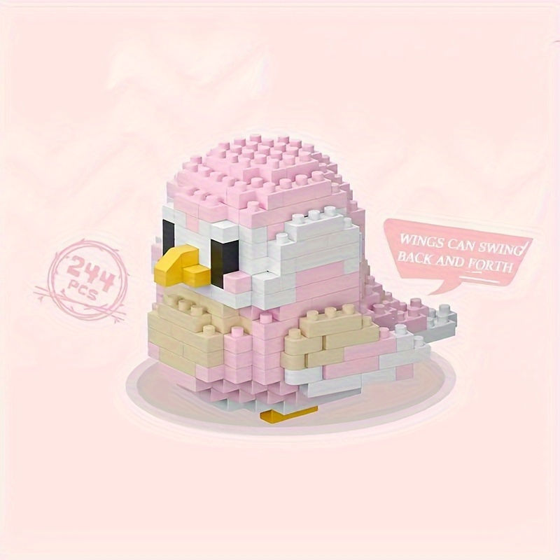 Thumbnail: Creative DIY Cartoon Cute Birds, Parrots, Sparrows, Animal Building Blocks, Bir