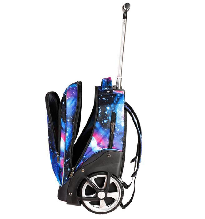 Thumbnail: Reise Trolley-rucksack taschen für jugendliche Schule Rädern rucksack Kinder ru