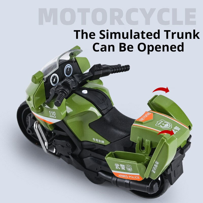 Thumbnail: 1pc kinder trägheit motorrad swat fire jungs zufälliger stil spielzeug auto ine