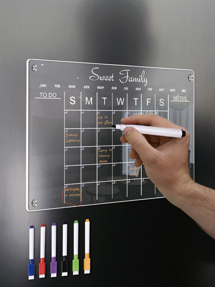 Miniaturbild: Kühlschrank Magnet Aufkleber Kalender Board Planer wieder verwendbare magnetisc