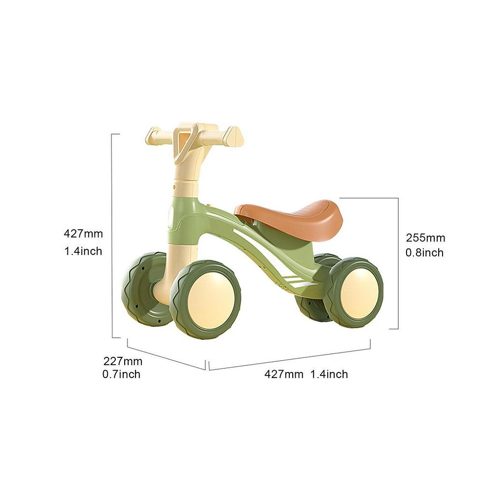 Thumbnail: 4 Wheels Children's Balance Bike Infant Push Scooter Bicycle Walker For Kids Ou
