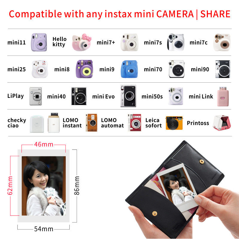 Thumbnail: Original Fujifilm Ilnstax miniFilm Black Instant  Film photo paper for Mini 119