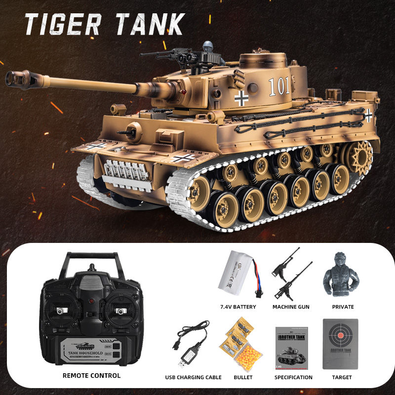 Miniaturbild: 1/18 große RC Panzer Fernbedienung Kriegs panzer mit schießen fern gesteuerten 