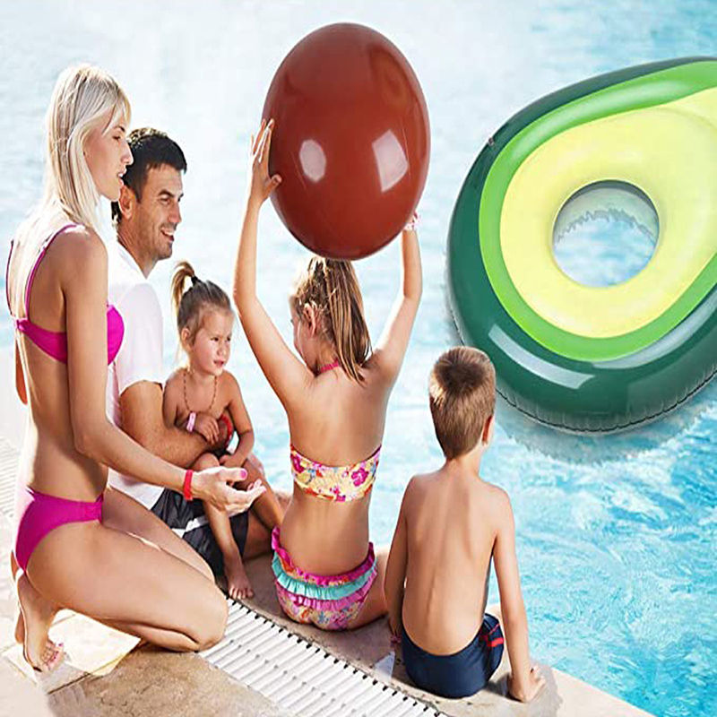 Thumbnail: Inflatable avocado floating row PVC beach ball adult water floating row avocado