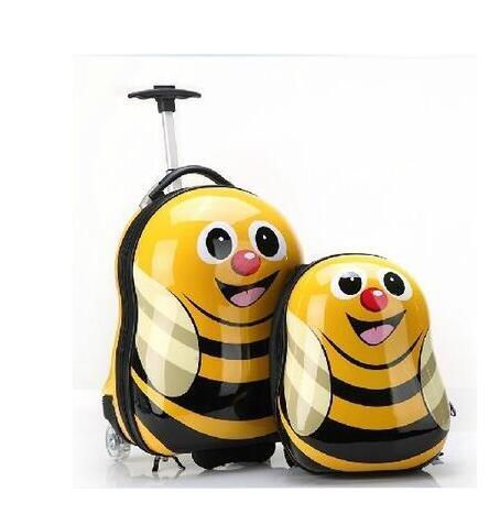 Thumbnail: Kinder Reise Trolley koffer Trolley tasche auf rädern Cartoon rucksack Kid whee