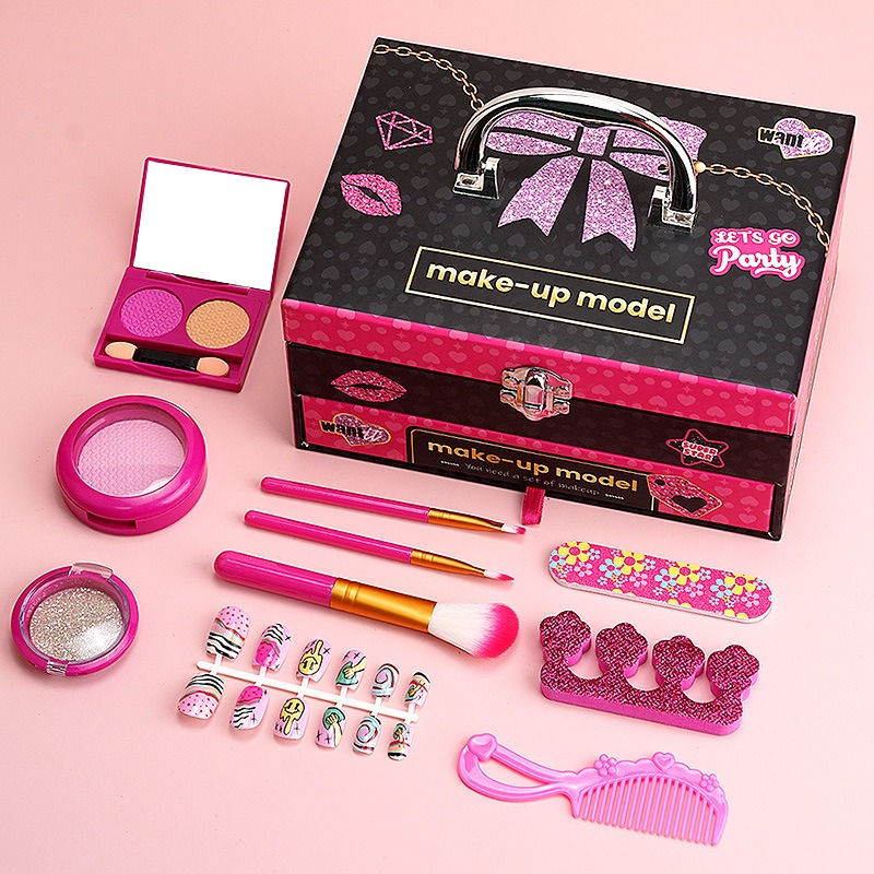 Thumbnail: Simulation Kosmetik box gefälschte Kinder Make-up Box Nagellack Lippenstift Lid