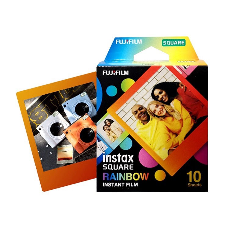 Thumbnail: Fujifilm Instax SQUARE Film White/Rainbow/B&W Edge Photo Paper For Fujifilm Ins