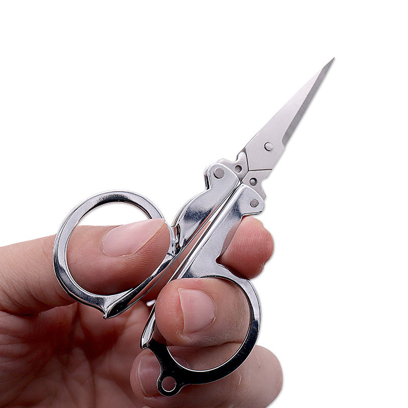 Miniaturbild: Falten Schere Tasche Reise Kleine Handwerk Scharfe Klinge Notfall Mini Faltbare
