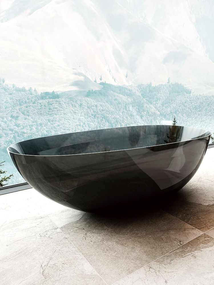 Miniaturbild: Transparente Badewanne Bad möbel Farbe Kristall harz dünne Kante unabhängige Ga
