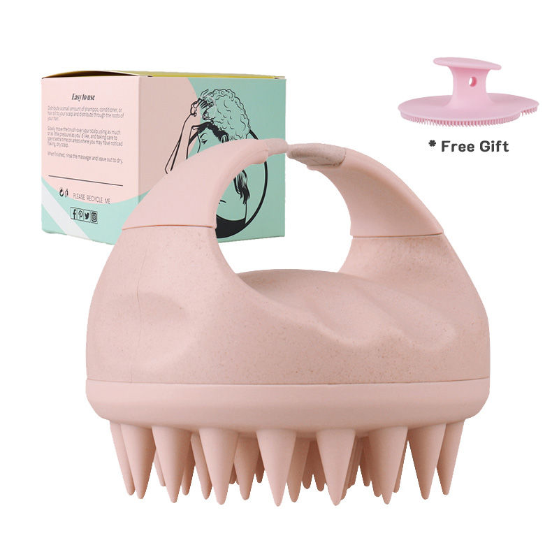 Miniaturbild: Kopfhaut bürste Massage gerät Sculp Scrub ber Bürste Weizens troh biologisch ab