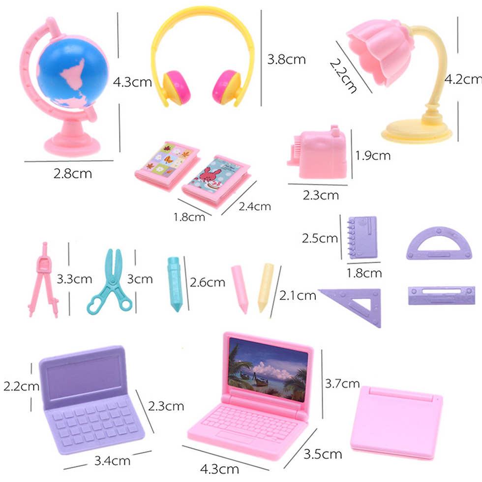 Miniaturbild: Mini Stationery Set Miniature Kit House Supplies Toys for Girls Dolls School Pen