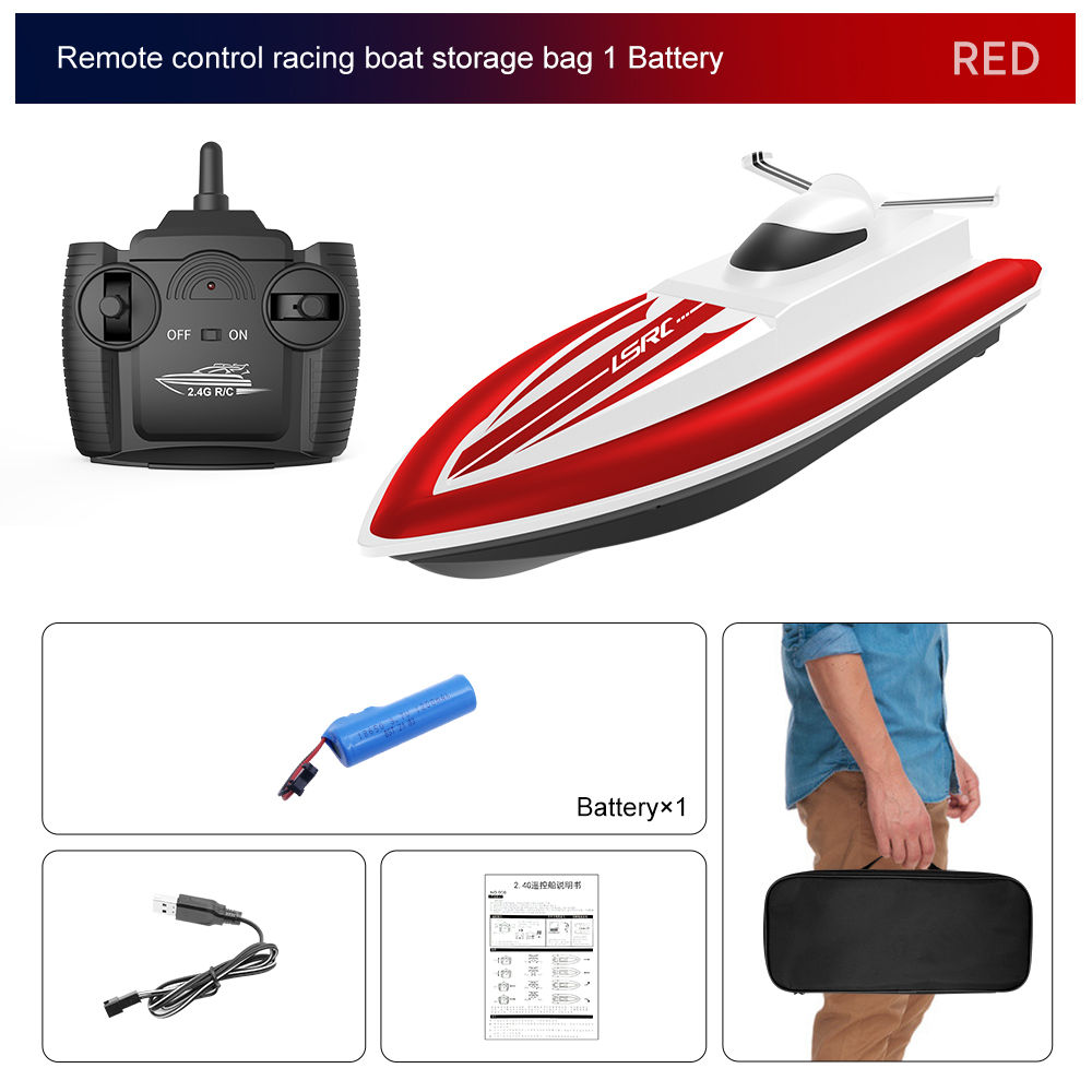 2,4g LSRC-B8 rc Hochgeschwindigkeits-Rennboot wasserdichtes wiederauf lad bares