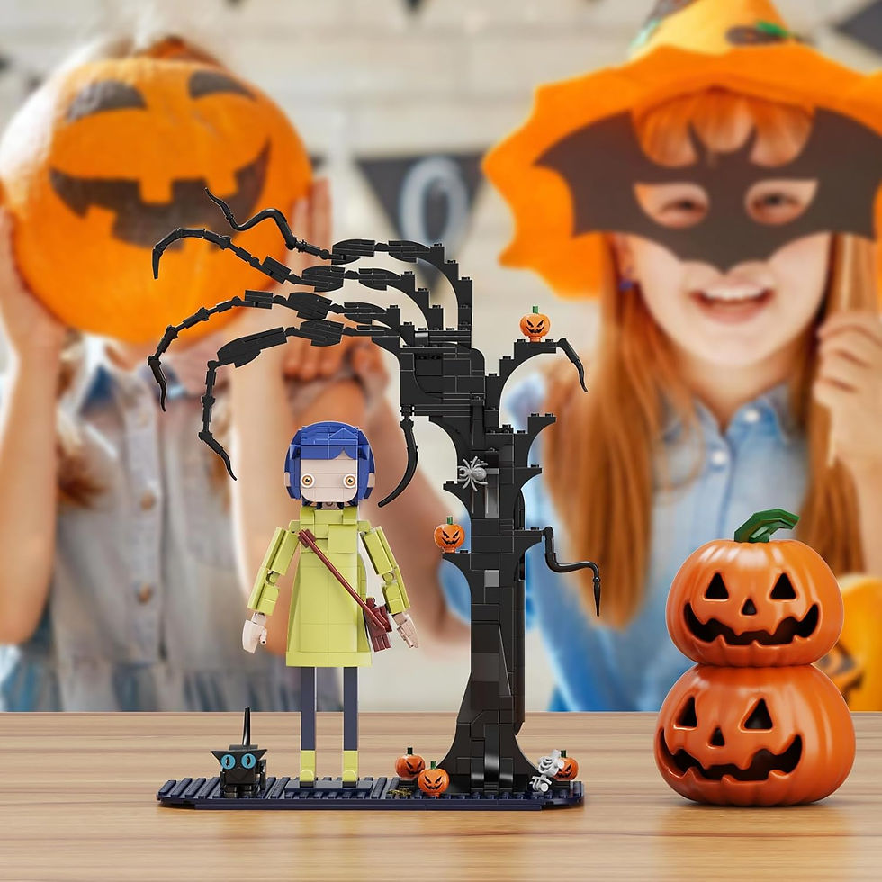 Miniaturbild: Coraline Building Blocks Set, Horror Movies Coraline Doll and Cat with Scenario