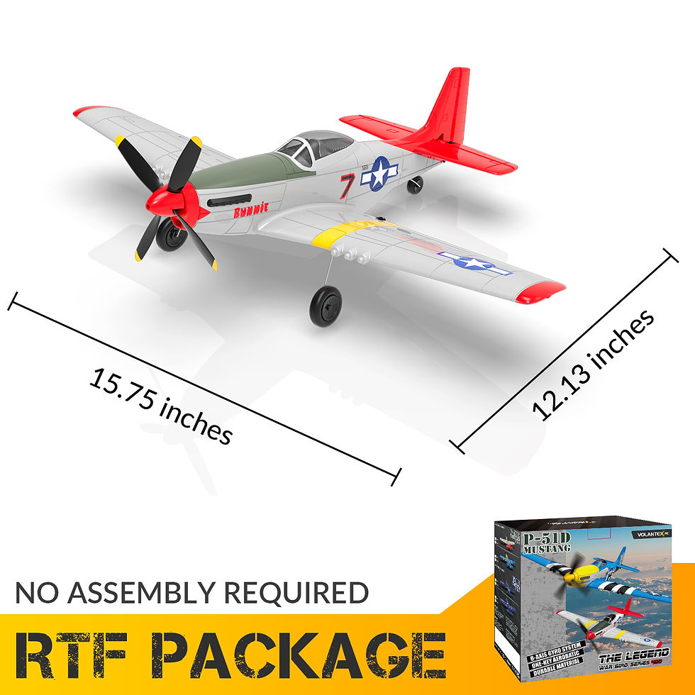 Thumbnail: Neues p51d rc flugzeug one-key aerobatic 2-ch/4-ch rc flugzeug rtf mustang flug