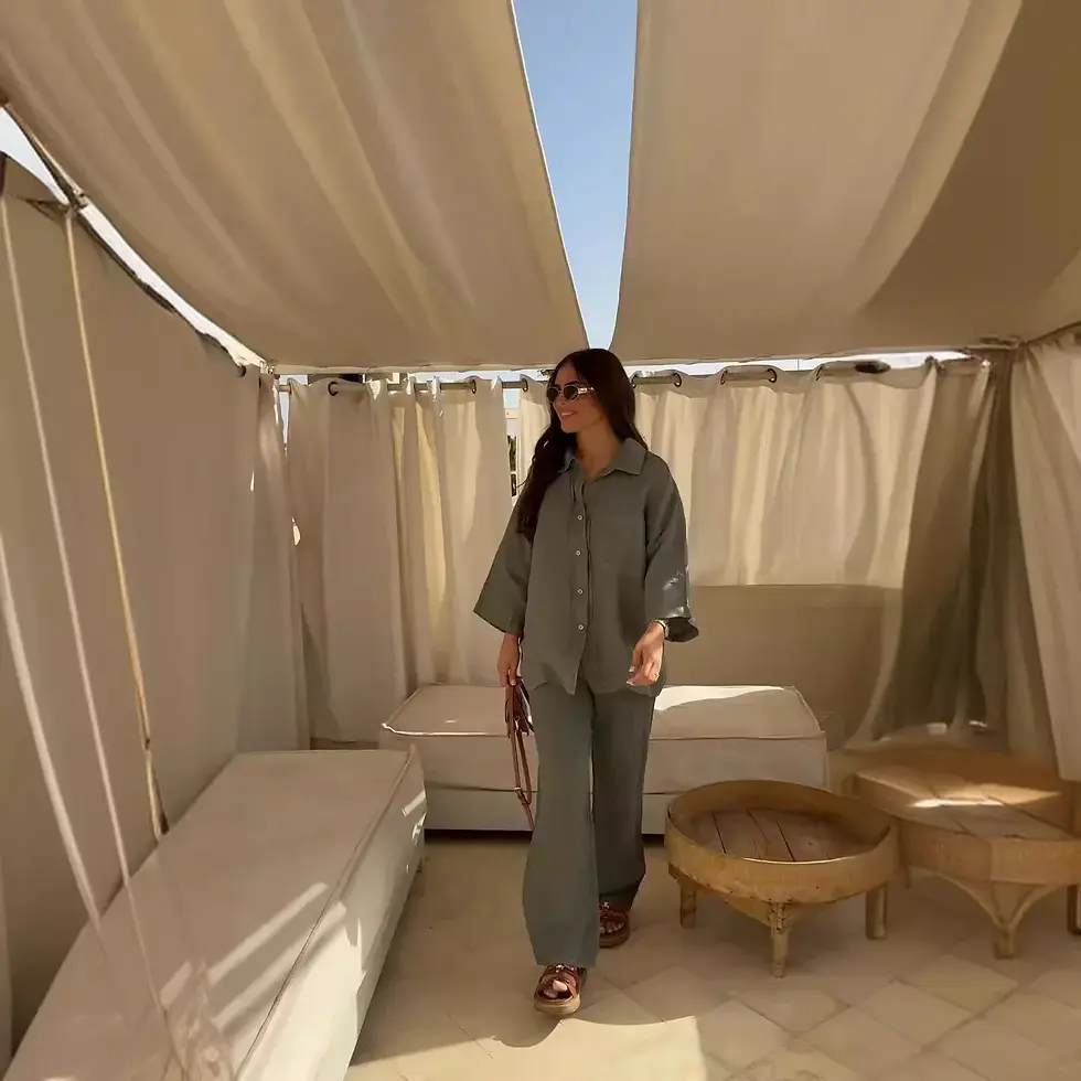 Thumbnail: Weiße Spitze Patchwork feste Hose 2 Stück Sets Frauen Mode einzelne Brust lange