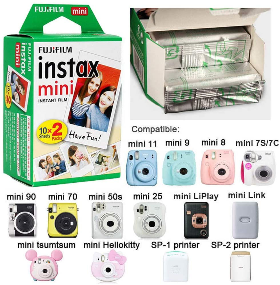 Thumbnail: 10/20/50/100 Sheets Fujifilm Instax Mini Film White Edge Photo Paper For Mini L