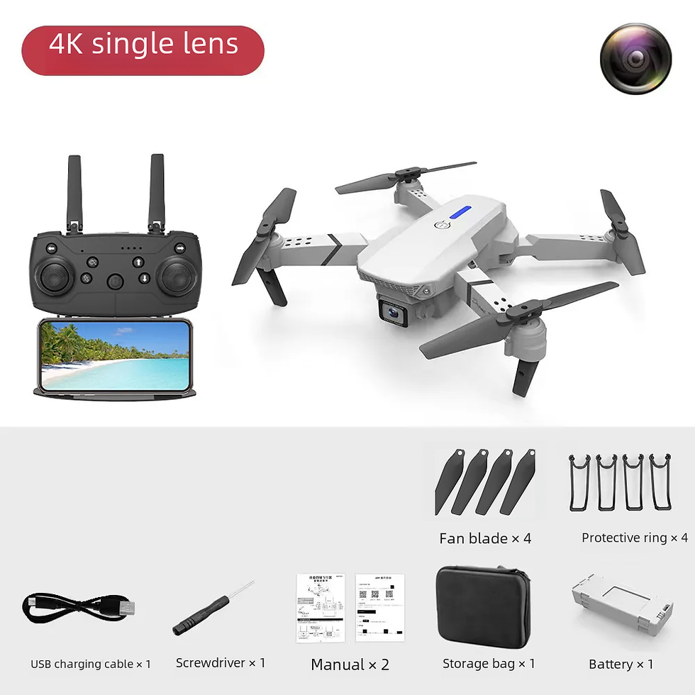 Thumbnail: E88pro grenz überschreitende RC-Drohne 4k High Definition Dual-Kamera-Luftaufna