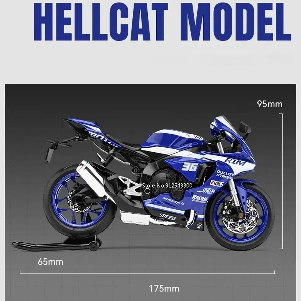 Thumbnail: 1/12 yamaha r1m Spielzeug Motorrad Modell Legierung Druckguss mit Stoß dämpfung