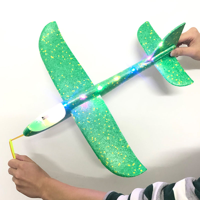 Thumbnail: 50cm große LED Flash segel flugzeug Schaum Flugzeug Hand werfen Licht Trägheit 