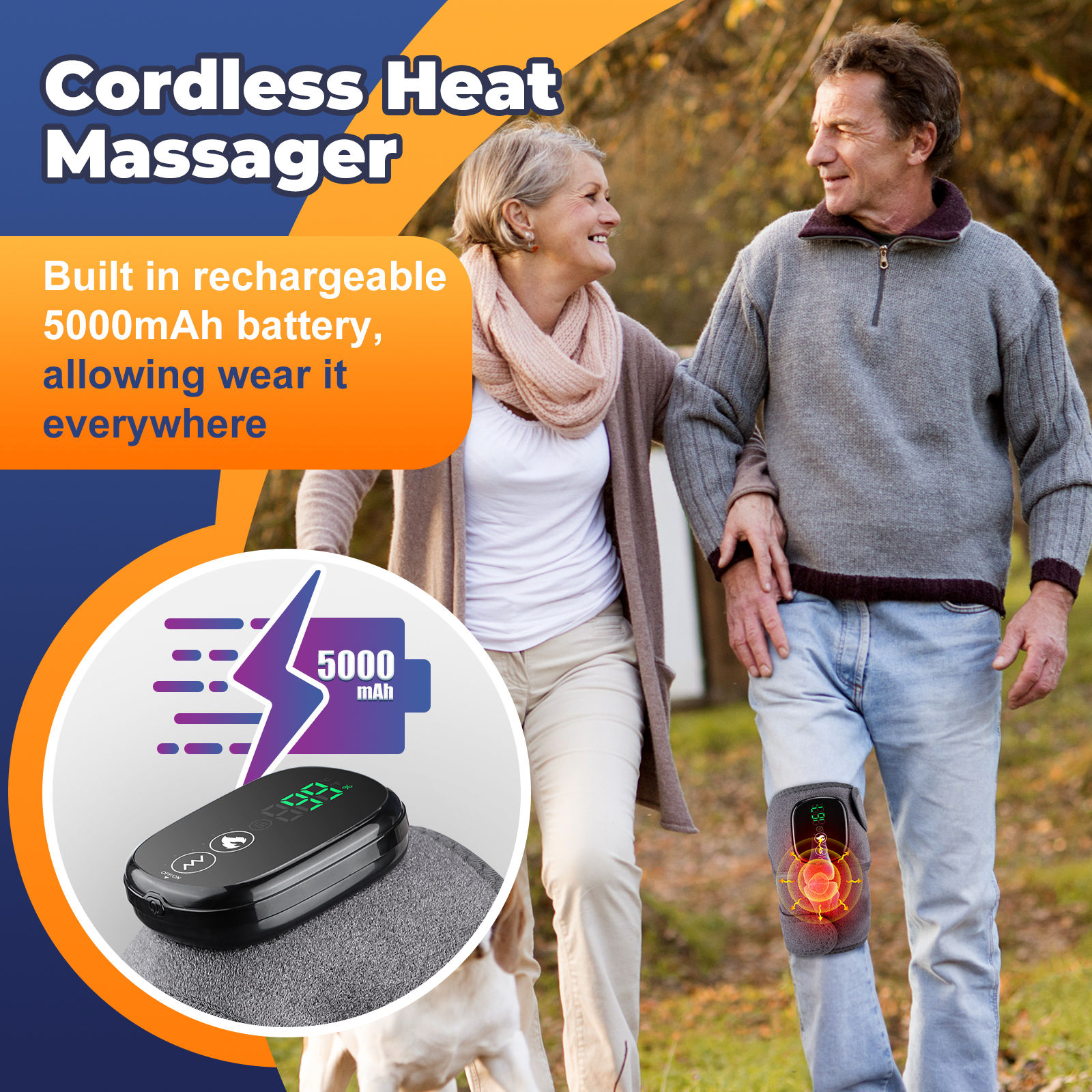 3 in 1 elektrische Heizung Knie massage gerät Vibrations massage Knies chützer 
